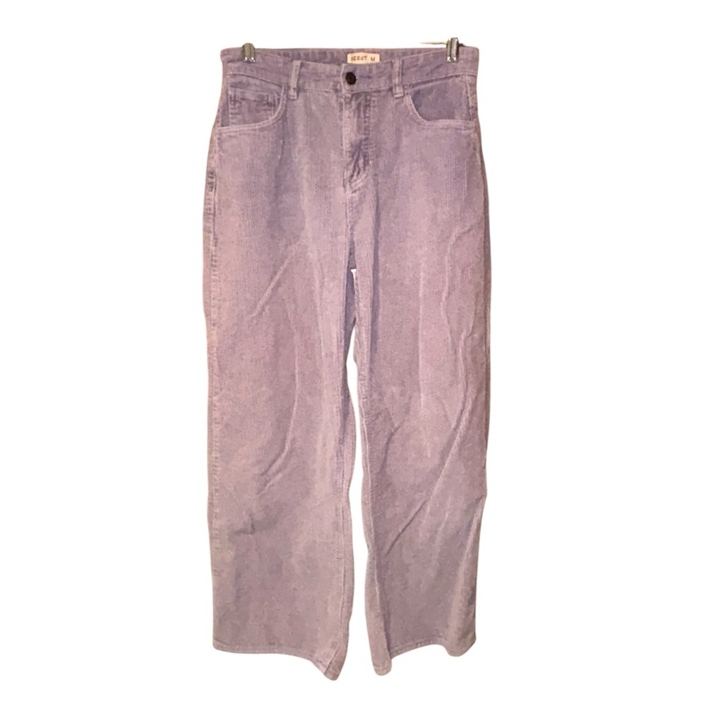 Scout Womens Purple Corduroy Pants Cotton Relaxed Straight‎ Leg Medium